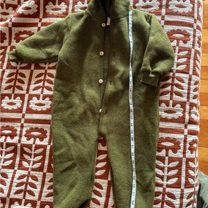 Siskin Olive Green Hooded Kids Fleece Suit